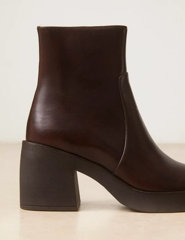 Bottines n°582 cuir marron chocolat