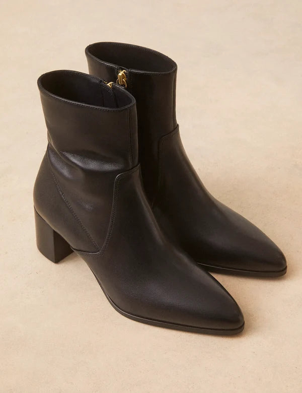 Bottines n°556 cuir noir