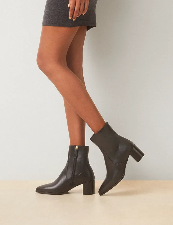 Bottines n°556 cuir noir