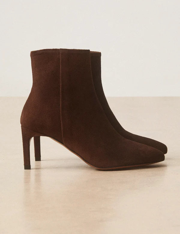 Bottines n°720 cuir suède marron chocolat