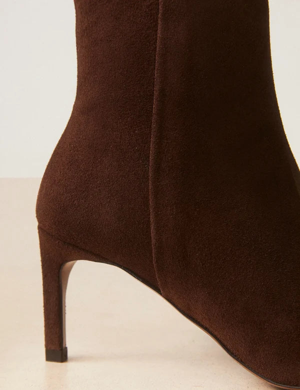 Bottines n°720 cuir suède marron chocolat