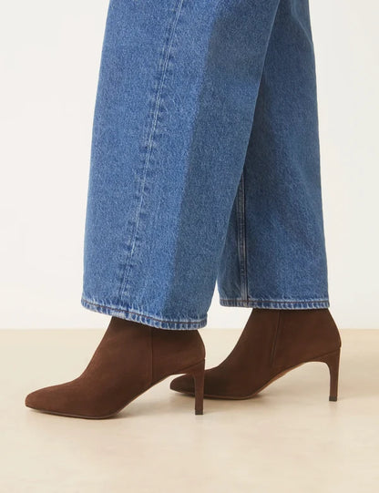 Bottines n°720 cuir suède marron chocolat