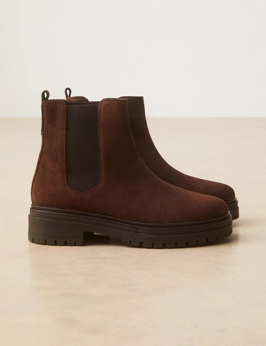 Bottines n°301 cuir suède marron chocolat