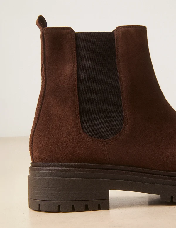 Bottines n°301 cuir suède marron chocolat