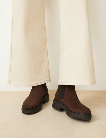 Bottines n°301 cuir suède marron chocolat