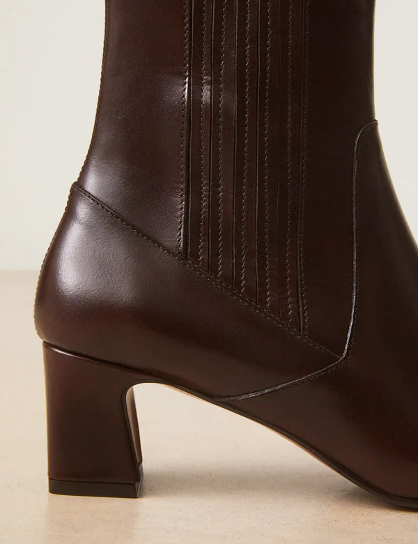 Bottines n°522 cuir marron chocolat