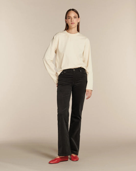 Pantalon velours Nikky ardoise
