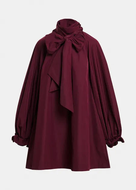 Robe Khai bordeau à noeud papillon
