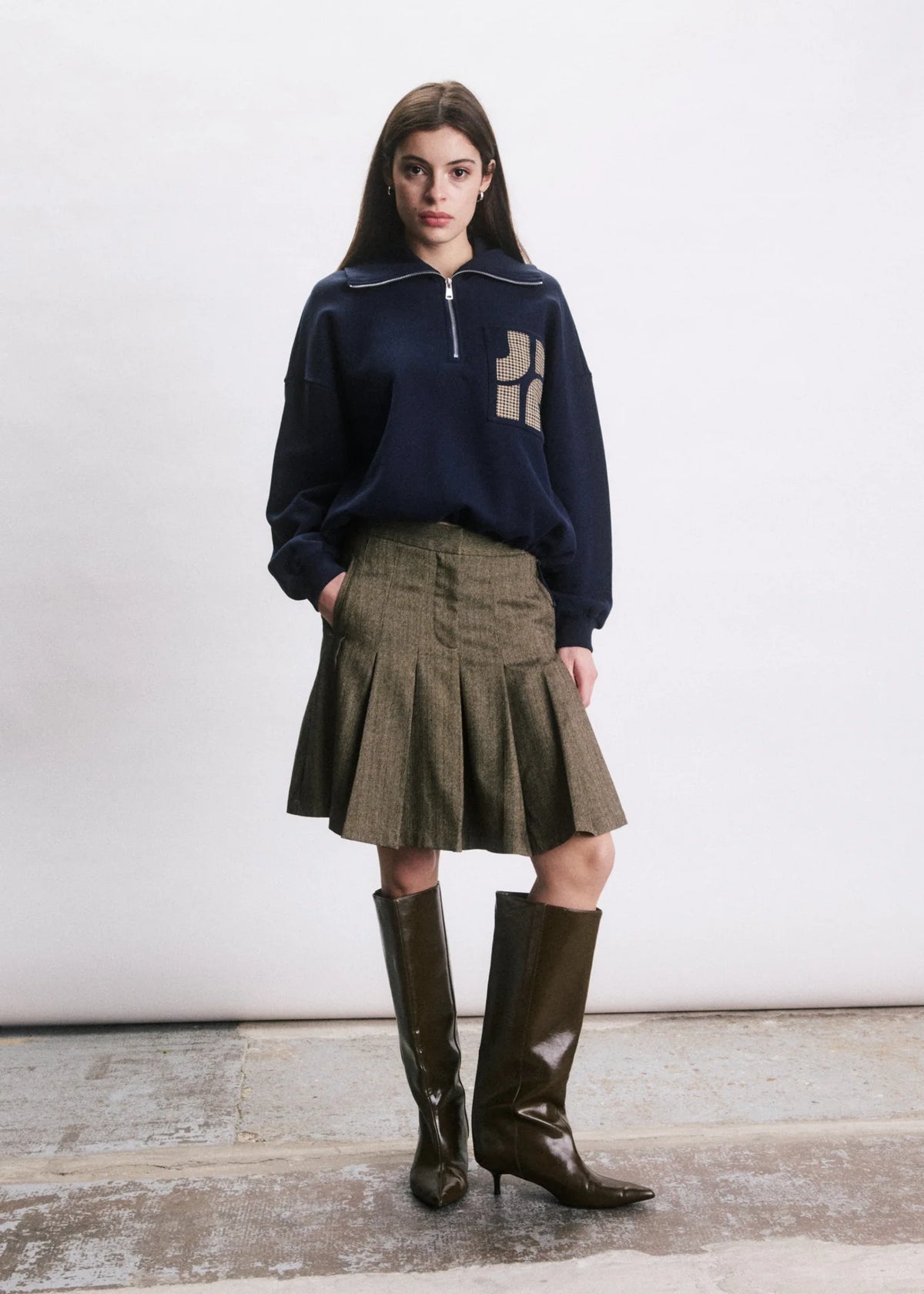 Sweat Cyran bleu marine