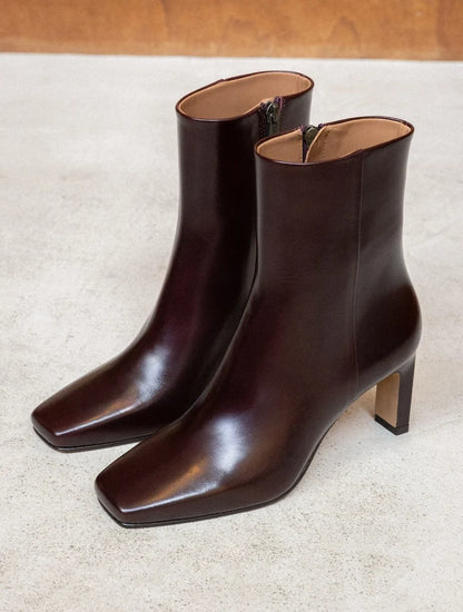 Bottines à talon Amanda Cabernet
