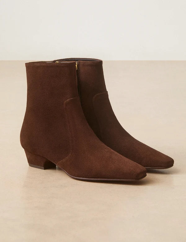 Bottines 407 cuir suédé marron