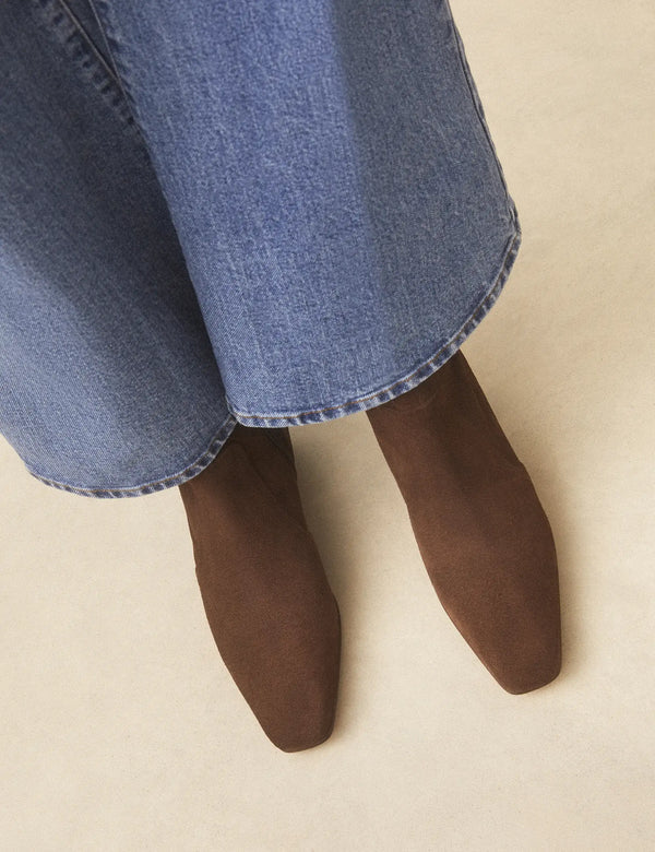Bottines 407 cuir suédé marron