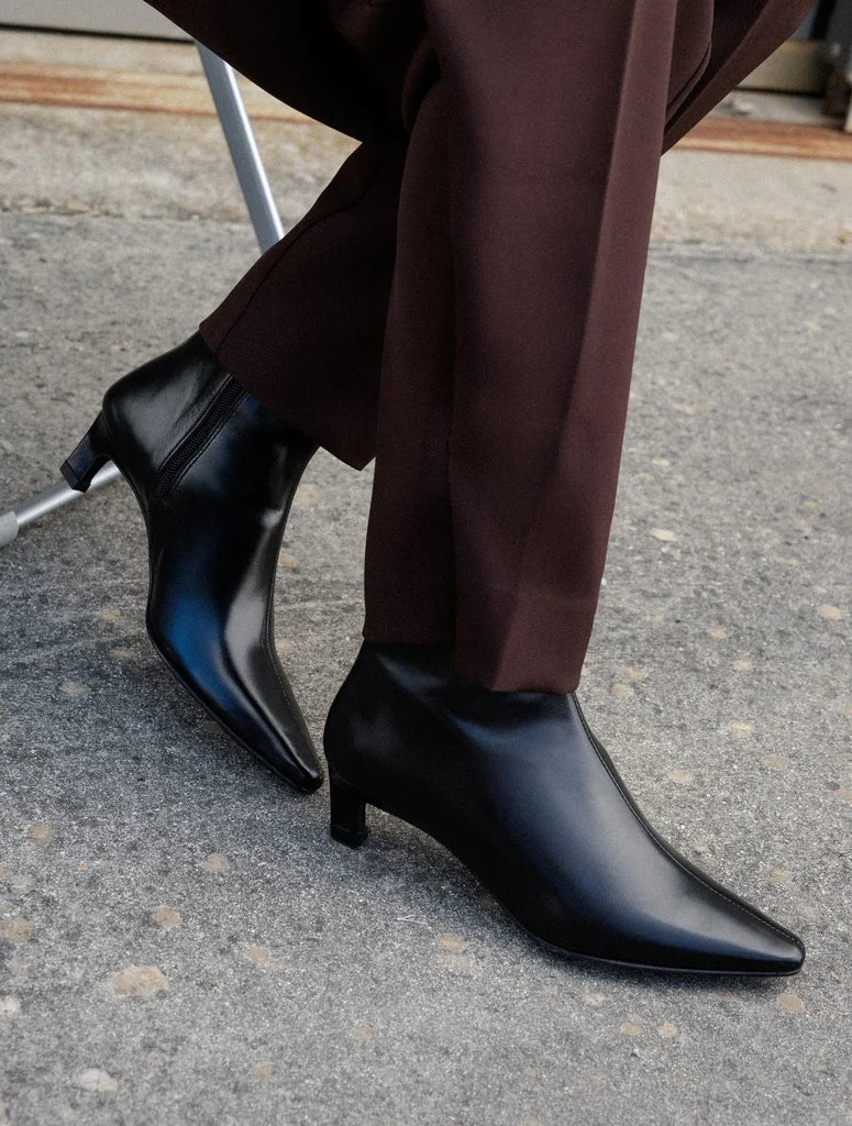 Bottines à petits talons Lauren noires