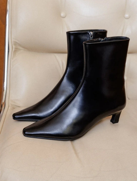 Bottines à petits talons Lauren noires