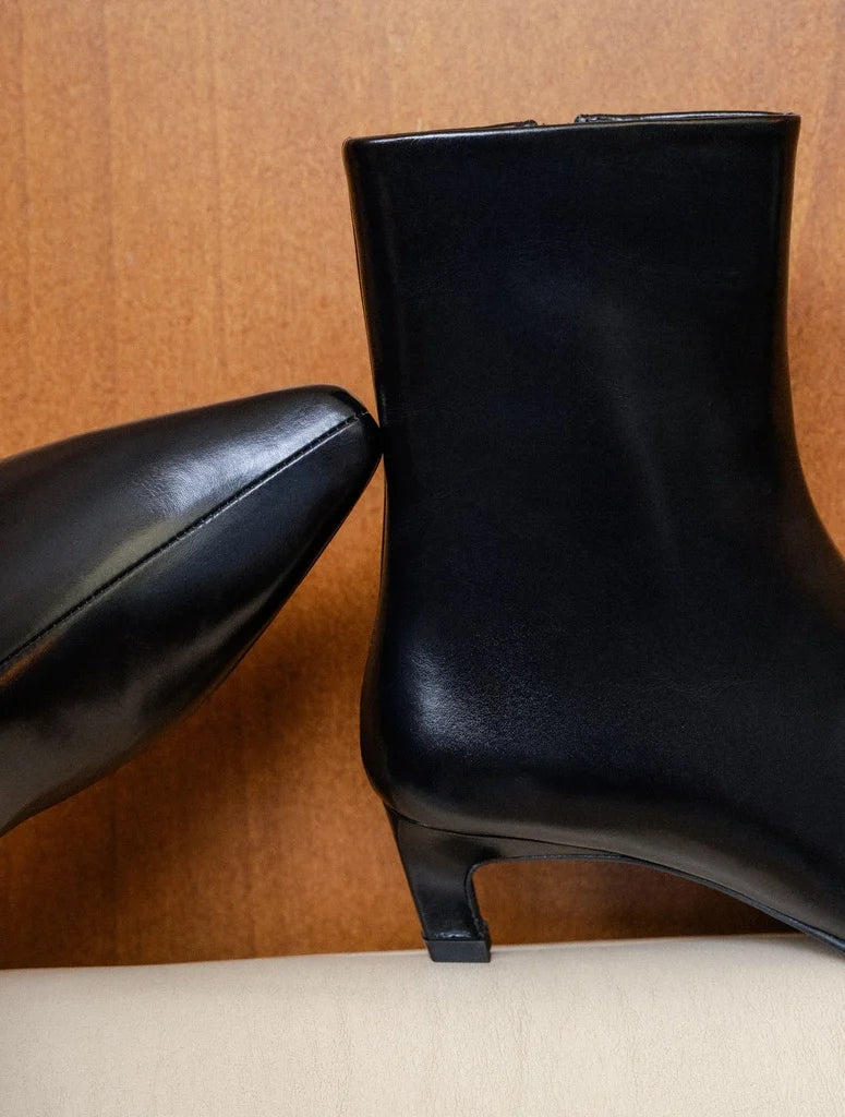 Bottines à petits talons Lauren noires