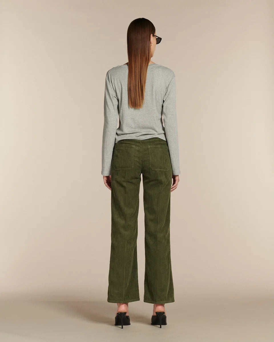 Pantalon swann velours vert sauge