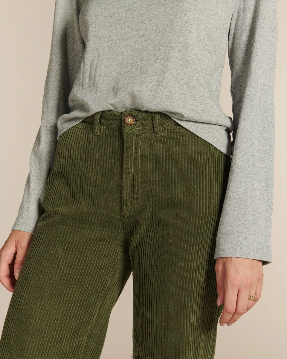 Pantalon swann velours vert sauge