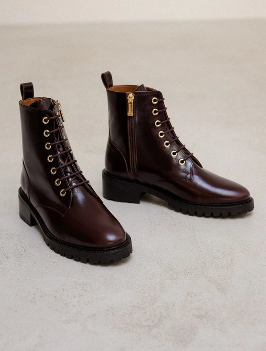 Bottines plates Lara Irish Coffee