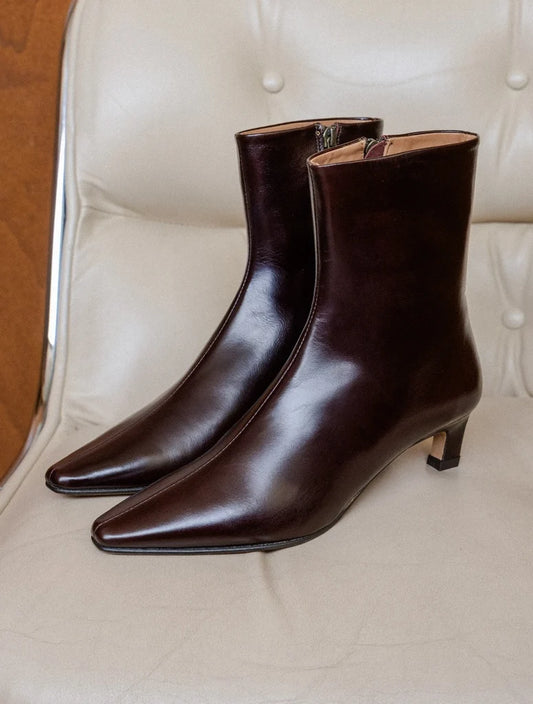 Bottines à petits talons Lauren Irish Coffee