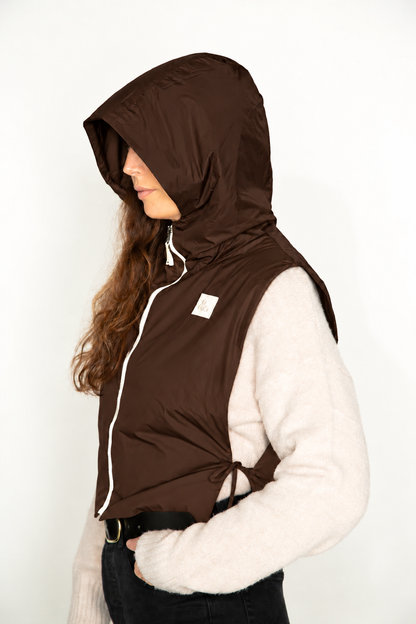 Capuche Caille marron chocolat