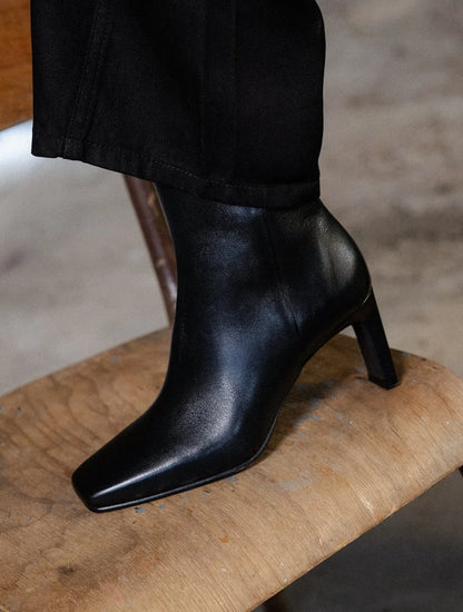Bottines à talon Amanda noir passion