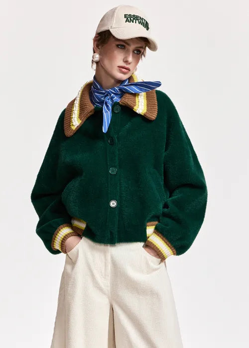 Gilet Kamore vert/marron