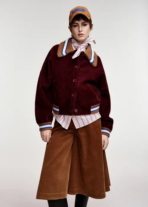 Gilet Kamore bordeau/marron