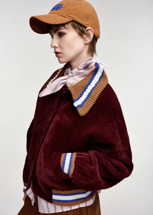 Gilet Kamore bordeau/marron