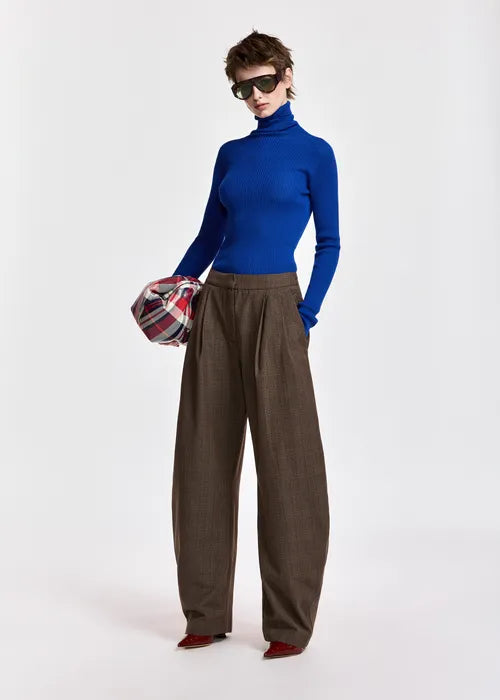 Pull col roulé Kelmuse bleu