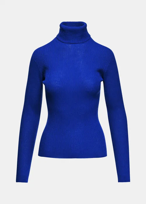 Pull col roulé Kelmuse bleu
