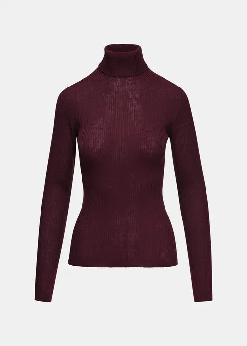 Pull col roulé Kelmuse bordeaux