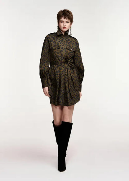 Robe Keto léopard kaki