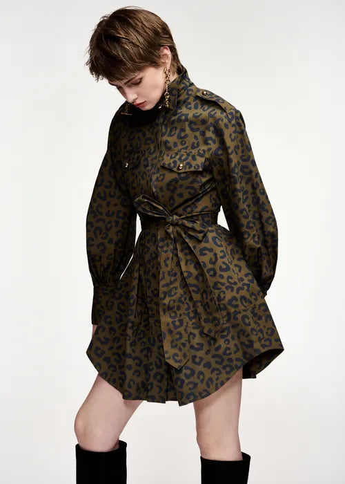 Robe Keto léopard kaki