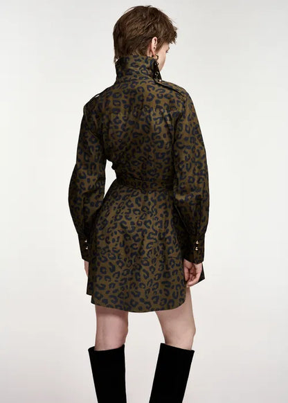Robe Keto léopard kaki