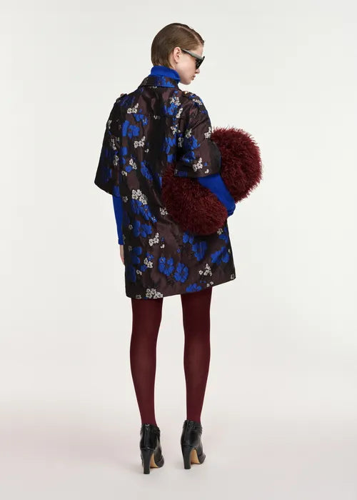 Robe chemise Kinder à fleur kaki et bleu