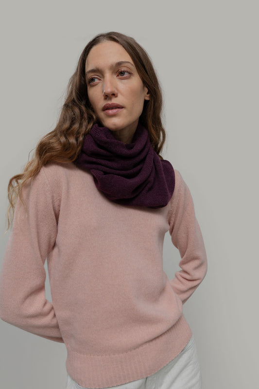 Tour de cou mima violet prune