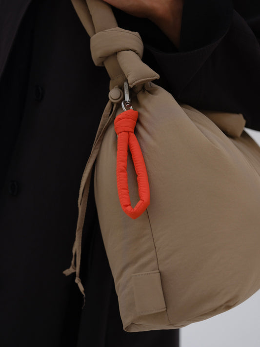 Porte clés Puffy corail