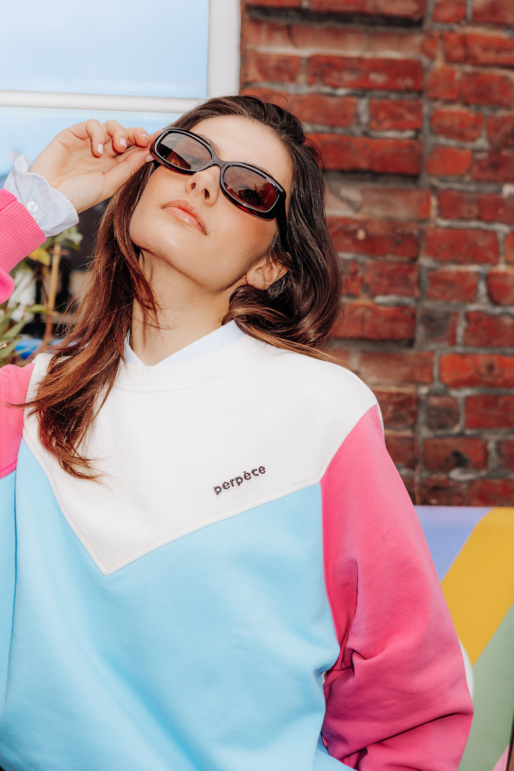 Sweat Max Bleu et Rose