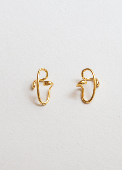 EARCUFF OR vermeil 18 carats STERLING unité