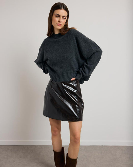 Jupe courte Basile marron