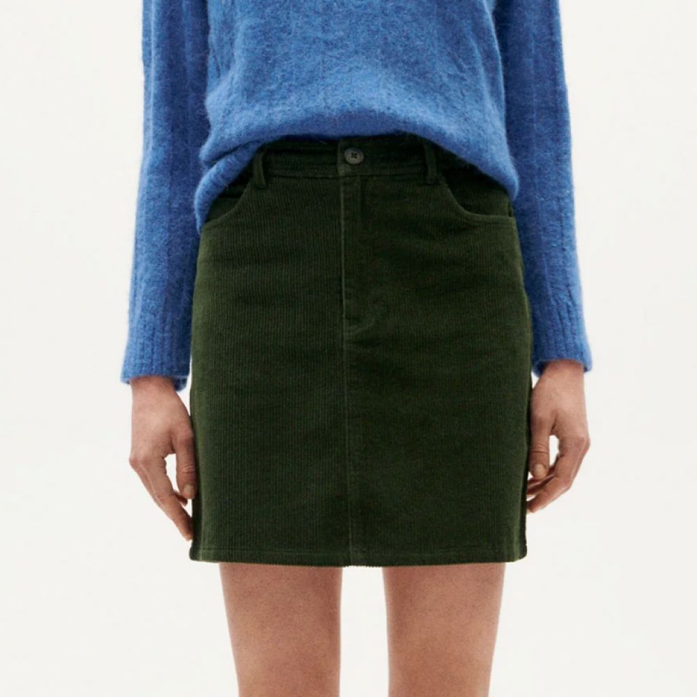 Jupe Velour vert bouteille Marsha