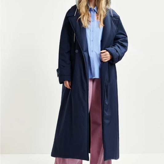 Manteau Horror Long Bleu marine