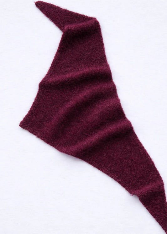 Echarpe triangle Jenna aubergine