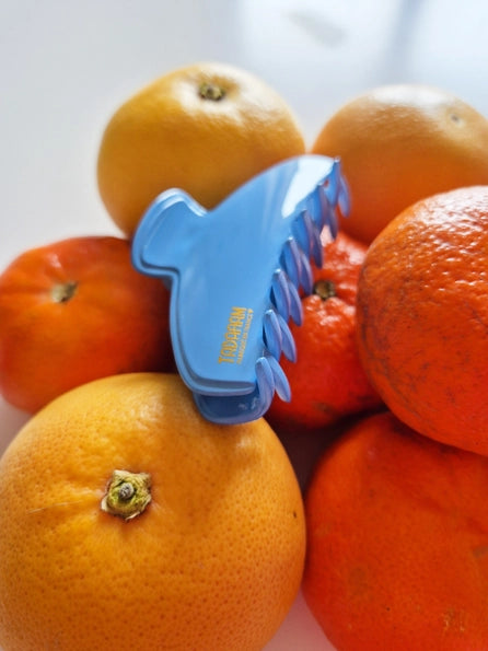 Pince à cheveux bleu