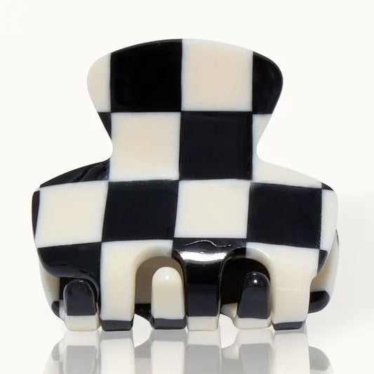 Petite barette noir carreaux