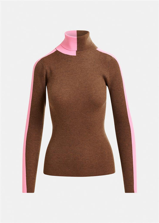 Pull Iffort marron/rose