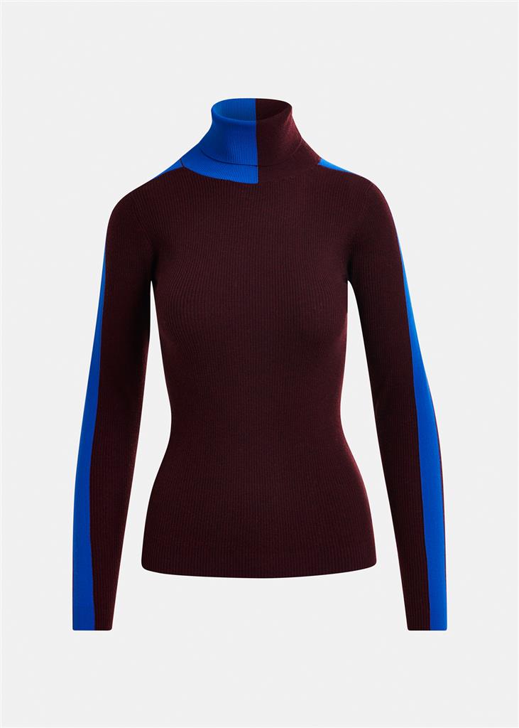 Pull Iffort bordeau/bleu