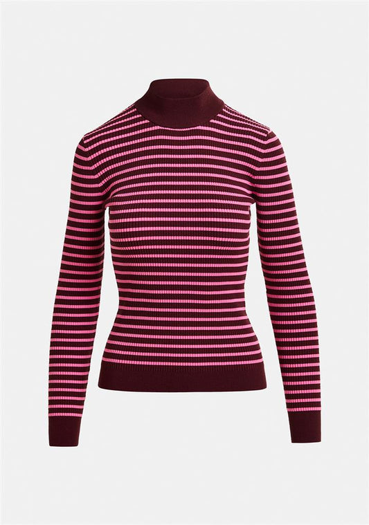 Pull Ifrancis rose/bordeau