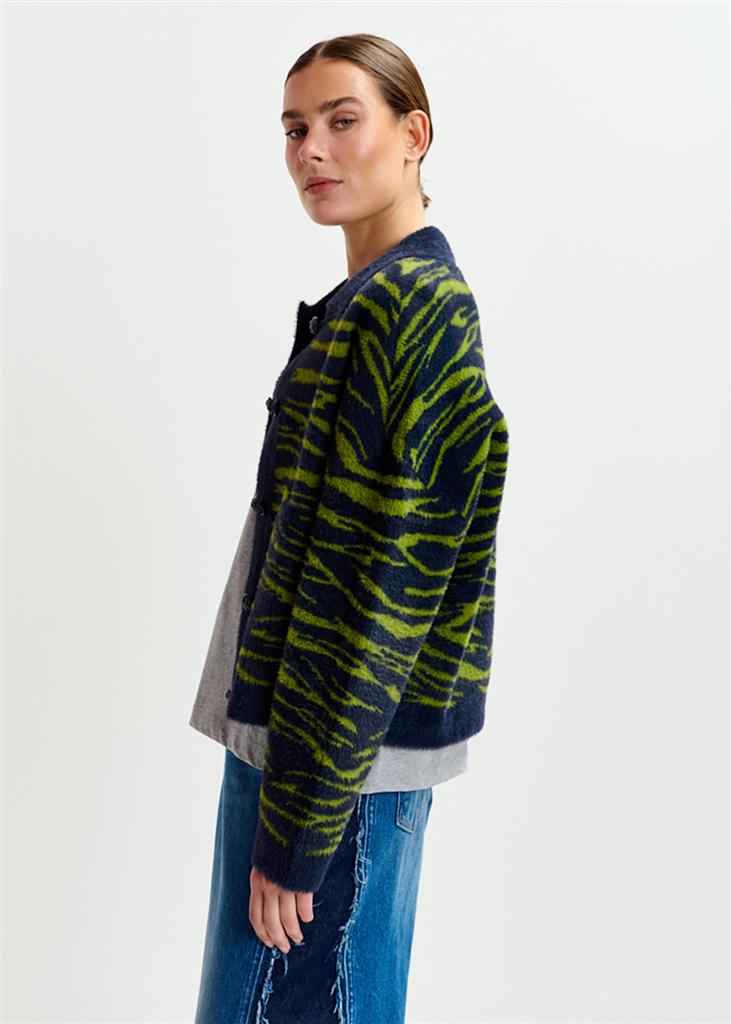 Veste zèbre Iger marine/vert
