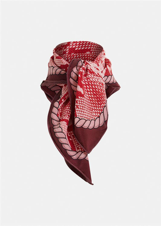 Foulard en soie INC  rouge/bordeau